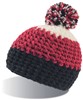 Atlantis AT732 Everest Beanie - Black/Burgundy/White - One Size afbeelding