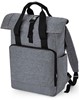 Atlantis BG118L Recycled Twin Handle Roll-Top Laptop Backpack - Grey-Marl - 30 x 44 x 14 cm afbeelding
