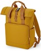 Atlantis BG118L Recycled Twin Handle Roll-Top Laptop Backpack - Mustard - 30 x 44 x 14 cm afbeelding