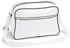 Atlantis BG14 Retro Shoulder Bag - White/Black - 40 x 28 x 18 cm afbeelding