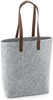 Atlantis BG738 Premium Felt Bag - Grey-Melange/Tan - 29 x 38 x 12 cm afbeelding