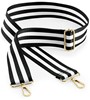 Atlantis BG765 Boutique Adjustable Bag Strap - Black/White - 127 x 5 cm afbeelding