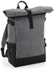 Atlantis BG858 Block Roll-Top Backpack - Grey-Marl/Black - 28 x 48 x 15 cm afbeelding