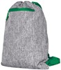 Bags2GO BS15391 Gymsac - Miami - Grey-Melange/Green - 43 x 34 cm afbeelding