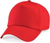Beechfield CB10 Original 5 Panel Cap - Bright Red - One Size afbeelding