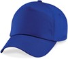 Beechfield CB10 Original 5 Panel Cap - Bright Royal - One Size afbeelding