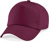 Beechfield CB10 Original 5 Panel Cap - Burgundy - One Size afbeelding