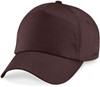 Beechfield CB10 Original 5 Panel Cap - Chocolate - One Size afbeelding