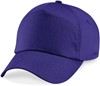 Beechfield CB10B Junior Original 5 Panel Cap - Purple - One Size afbeelding