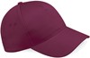 Beechfield CB15 Ultimate 5 Panel Cap - Burgundy - One Size afbeelding