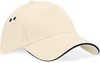Beechfield CB15C Ultimate 5 Panel Cap - Sandwich Peak - Putty/French Navy - One Size afbeelding