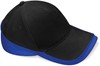 Beechfield CB171 Teamwear Competition Cap - Black/Bright Royal - One Size afbeelding