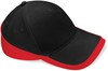 Beechfield CB171 Teamwear Competition Cap - Black/Classic Red - One Size afbeelding