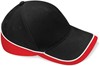 Beechfield CB171 Teamwear Competition Cap - Black/Classic Red/White - One Size afbeelding