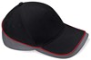 Beechfield CB171 Teamwear Competition Cap - Black/Graphite Grey/Classic Red - One Size afbeelding