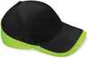Beechfield CB171 Teamwear Competition Cap - Black/Lime Green - One Size afbeelding