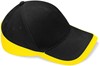 Beechfield CB171 Teamwear Competition Cap - Black/Yellow - One Size afbeelding