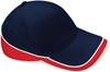 Beechfield CB171 Teamwear Competition Cap - French Navy/Classic Red/White - One Size afbeelding