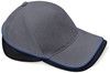 Beechfield CB171 Teamwear Competition Cap - Graphite Grey/Black/Bright Royal - One Size afbeelding