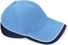Beechfield CB171 Teamwear Competition Cap - Sky Blue/French Navy/White - One Size afbeelding