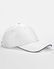Beechfield CB195R Team Sports-Tech Cap - White/French Navy - One Size afbeelding