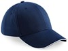 Beechfield CB20 Athleisure 6 Panel Cap - French Navy/White - One Size afbeelding