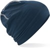 Beechfield CB366 Hemsedal Cotton Beanie - French Navy/White - One Size afbeelding
