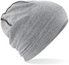 Beechfield CB366 Hemsedal Cotton Beanie - Heather Grey/Black - One Size afbeelding