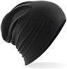 Beechfield CB368 Hemsedal Cotton Slouch Beanie - Black - One Size afbeelding