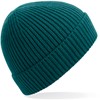 Beechfield CB380 Engineered Knit Ribbed Beanie - Ocean Green - One Size afbeelding