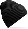 Beechfield CB384R Oversized Cuffed Beanie - Black - One Size afbeelding