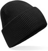 Beechfield CB385R Classic Engineered Deep Cuffed Beanie - Black - One Size afbeelding