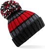 Beechfield CB392 Hygge Striped Beanie - Black Cherry - One Size afbeelding