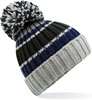 Beechfield CB392 Hygge Striped Beanie - Blue Steel - One Size afbeelding