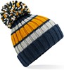 Beechfield CB392 Hygge Striped Beanie - Dijon Blue - One Size afbeelding
