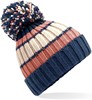 Beechfield CB392 Hygge Striped Beanie - Marshmallow Sundae - One Size afbeelding