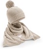 Beechfield CB401 Knitted Scarf and Beanie Gift Set - Oatmeal Fleck - One Size afbeelding