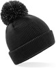 Beechfield CB406B Junior Reflective Bobble Beanie - Black - One Size afbeelding