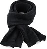 Beechfield CB424 Classic Waffle Knit Scarf - Black - 175 x 28 cm afbeelding