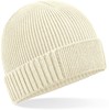 Beechfield CB438N Organic Cotton Engineered Patch Beanie - Sand - One Size afbeelding