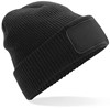 Beechfield CB440 Thinsulate™ Patch Beanie - Black - One Size afbeelding
