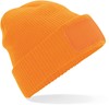 Beechfield CB440 Thinsulate™ Patch Beanie - Fluorescent Orange - One Size afbeelding