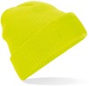 Beechfield CB440 Thinsulate™ Patch Beanie - Fluorescent Yellow - One Size afbeelding