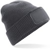 Beechfield CB440 Thinsulate™ Patch Beanie - Graphite Grey - One Size afbeelding