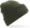 Beechfield CB440 Thinsulate™ Patch Beanie - Olive Green - One Size afbeelding