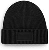 Beechfield CB442R Fashion Patch Beanie - Black - One Size afbeelding