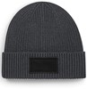 Beechfield CB442R Fashion Patch Beanie - Graphite Grey/Black - One Size afbeelding
