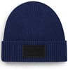 Beechfield CB442R Fashion Patch Beanie - Oxford Navy/Black - One Size afbeelding