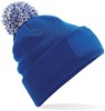 Beechfield CB443 Snowstar® Patch Beanie - Bright Royal/Off White - One Size afbeelding