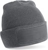 Beechfield CB445R Recycled Original Patch Beanie - Graphite Grey - One Size afbeelding